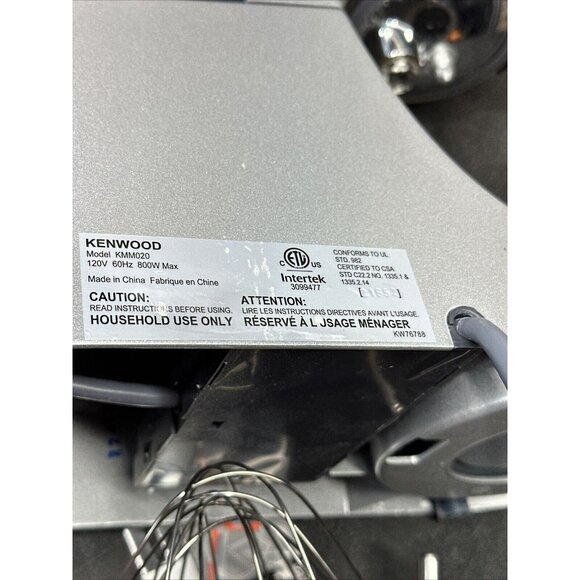 Kenwood KMM020 7QT Chef Titanium Kitchen Stand Mixer - 800w Max 120V 60 GHz - Picture 6 of 6